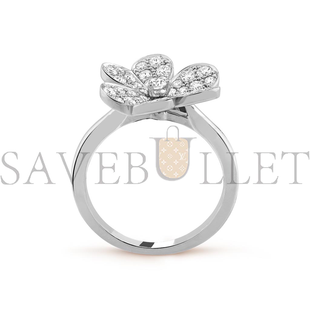v*n cl*f arpels frivole ring, 1 flower - white gold, Di*m*nd  vcard31600